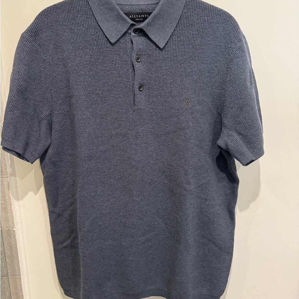 AllSaints Waffle Polo